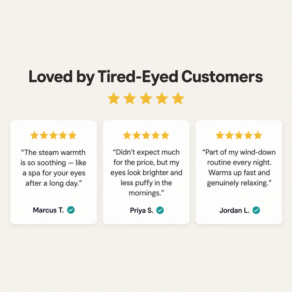 Recervo Warming Steam Eye Mask — USB Heated Compress for Tired Eyes, Sleep & Stress Relief